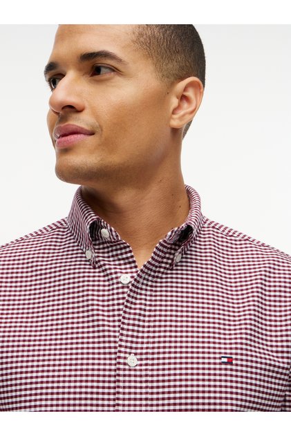 MW0MW36395 HERITAGE OXFORD GINGHAM RF SHI 0QJ Bordó / Kockás