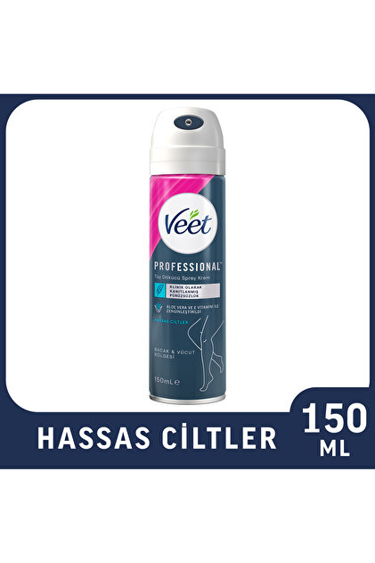 Professional Tüy Dökücü Krem Sprey Bacak&Vücut Bölgesi Hassas Ciltler 150ml