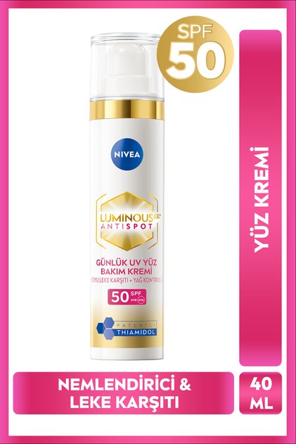 Lekeli Ciltler İçin Luminous630 Gündüz Yüz Bakım Kremi 40ml, SPF50 Güneş Koruyucu