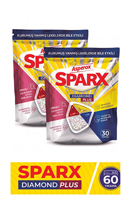 Sparx Diamond Plus Dishwasher Capsule 30Pcs-2 Pack