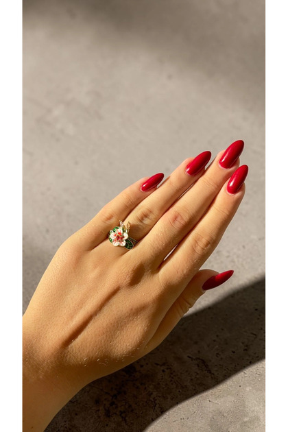 Peach Blossom Design Ring