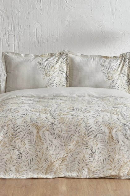 Bled Gray 100% Cotton Double Duvet Cover Set