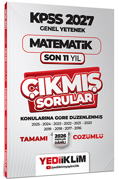 Yediiklim Yayınları 2027 KPSS Genel Yetenek Matematik Konularına ...