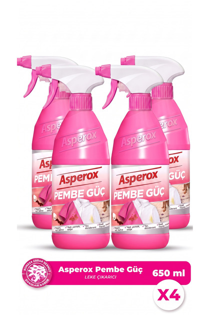 650 ml Pembe Güç Leke Çıkarıcı Sprey Konsantre Formül ile Etkili Temizlik X4