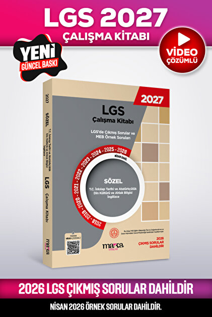 Marka Yayınları 2027 Nisan Güncel 8. Sınıf LGS Çıkmış Sorular ve