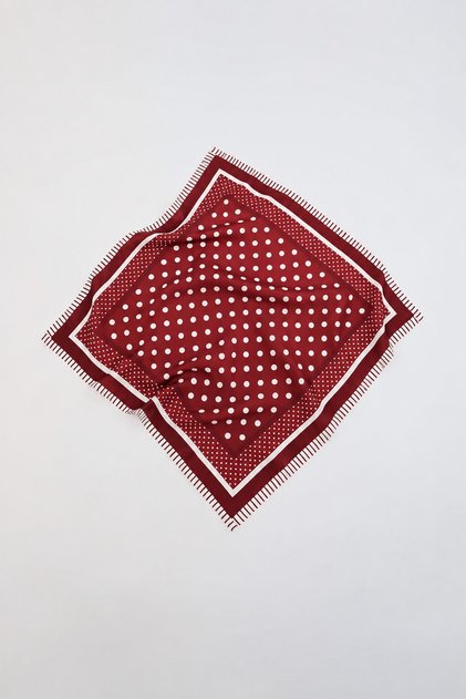 Red Polka Dot 70*70 Waist-Fitted Women's Scarf Takss26Fu00008