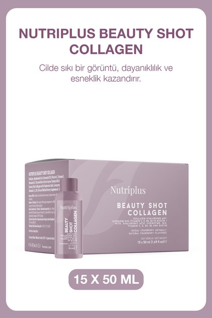 Nutriplus Beauty Shot Collagen 15’li | Cilt Güzelliğini Destekleyen Kolajen Shot