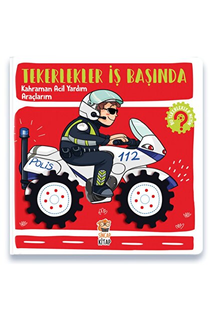 Tekerlekler İş Başında Kahraman Acil Yardım Araçlarım | Hareketli Tekerlekli Kitap 0-3 Yaş