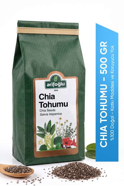 Chia Tohumu 500 gr. Yüksek Lif ve Protein Kaynağı
