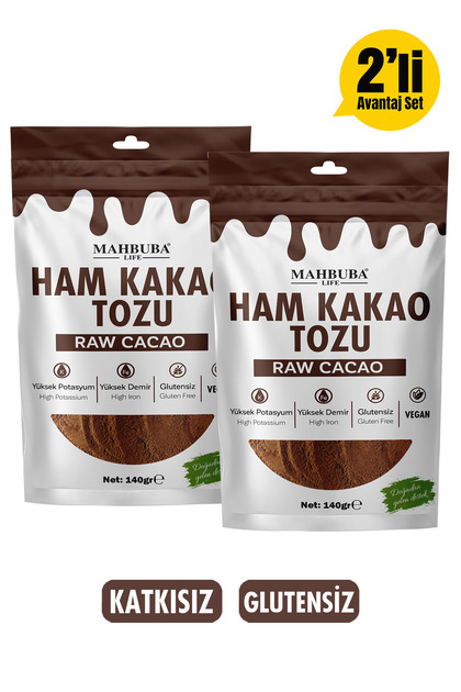 Ham Kakao Tozu 2x140gr - Doğal - Katkısız - Glutensiz