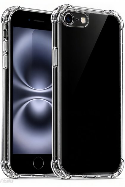 iPhone 7/8/SE Kılıf Antishock Darbe Emici Kamera Korumalı Esnek Şeffaf Silikon Kapak