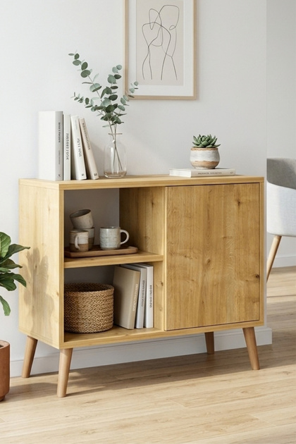 Luce Konsol – Kapaklı ve Raflı Modern Çok Amaçlı Dolap