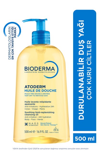 Atoderm Shower Oil Çok Kuru Cilt Bebek, Çocuk, Yetişkin Nemlendirici Temizleyici Duş Yağı 500 ml