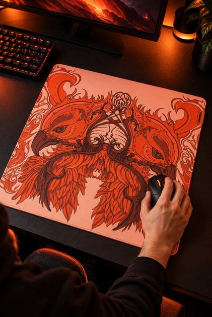 Phoenix 500*500*4mm Tayvan Doğal Kauçuk Oyun Mouse Pad Hydra Surface Yüzeyli Oyuncu MousePad