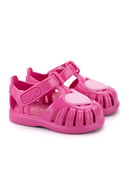 Tobby Gloss Love Сандали за бебета и деца със сърца - Фуксия S10310-007