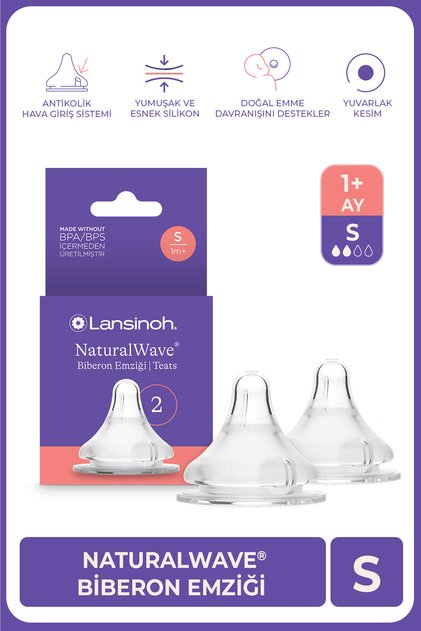 NaturalWave® 2'li Biberon Emziği Yavaş Akışlı (1 Ay+)