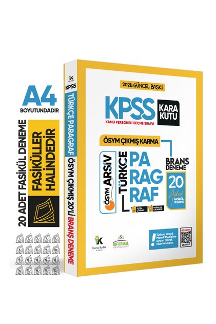 2026 KPSS Ortaöğretim/Lise Paragraf 20li Deneme ÖSYM Çıkmış Soru Havuzu Video ve PDF Çözümlü