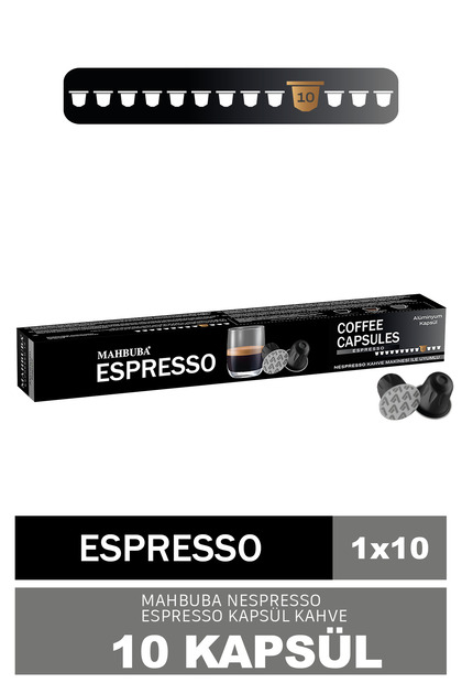 10'lu Espresso Kapsül %100 Arabica Kahve (Nespresso Uyumlu Alüminyum)
