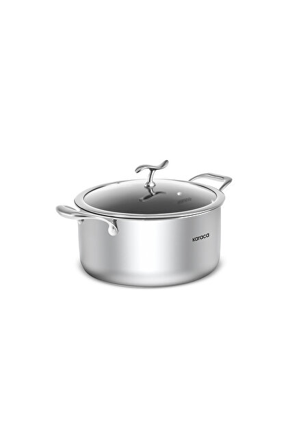 Karaca Plasma Steel 316+ 3Ply Yanmaz Yapışmaz Çelik Tencere 22 cm