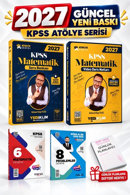 2027 KPSS Atölye Serisi Genel Yetenek Matematik Video Ders ve Soru Bankası Mehmet Bilge ve 2 Deneme