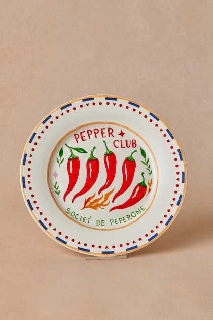 Pepper Club Acı Biberli Pasta Tabağı 19 cm Mavi