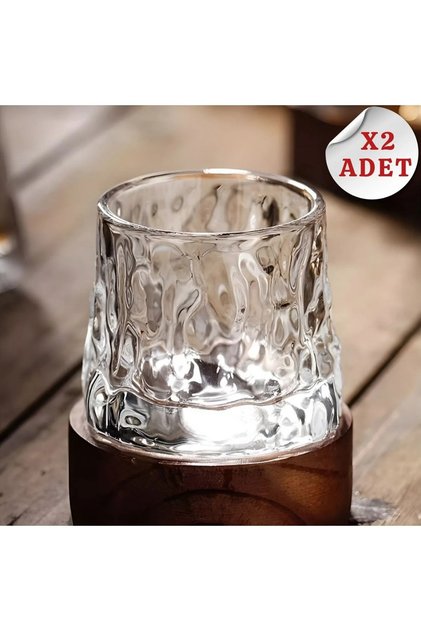 Viski Kokteyl Bardağı Kadehi 360 Dönen Cam Bardağı 2li Set 160ml
