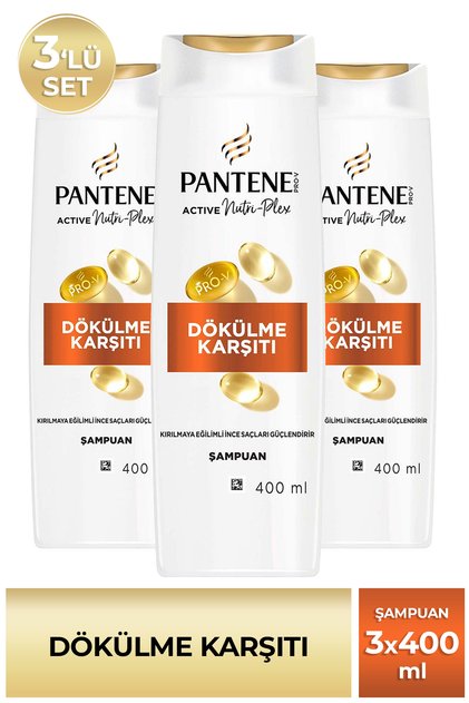 Kırılmaya Eğilimli İnce Saçlar İçin Dökülme Karşıtı Şampuan 400 ml x 3 Adet