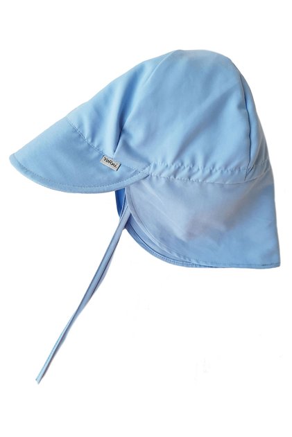 Blue, Nape-Protecting, Neck-Strap, Elastic Adjustment Buckle, Children's Baby Sun Hat