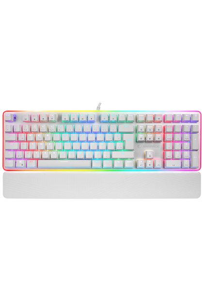 Kb-r96 Ultımate Beyaz Optical Switch Full Rgb Ve Metal Gövdeli Su Geçirmez Gaming Oyuncu Mek