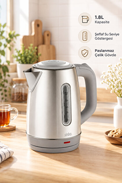 Inox Su Isıtıcı Kettle Paslanmaz Çelik SK-8031