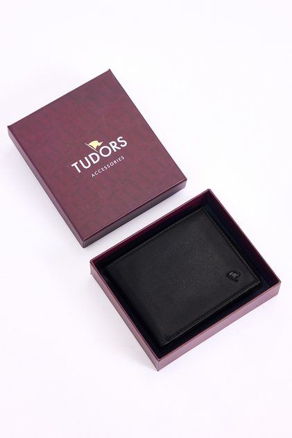 Genuine Leather Men's Black Wallet