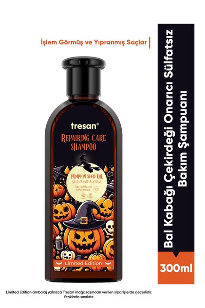 Bal Kabağı Çekirdeği Onarıcı Sülfatsız Bakım Şampuanı – İşlem Görmüş ve Yıpranmış Saçlar (300 ml)