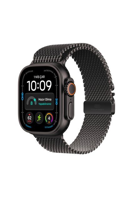 Watch Ultra 4 GPS + Cellular 49mm Siyah Titanyum Kasa ve Siyah Titanyum Milano Loop - S