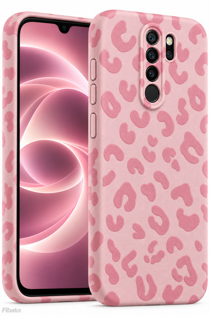 Redmi Note 8 Pro Kılıf Pembe Leopar Şık Tasarımlı Premium İnce Soft Silikon