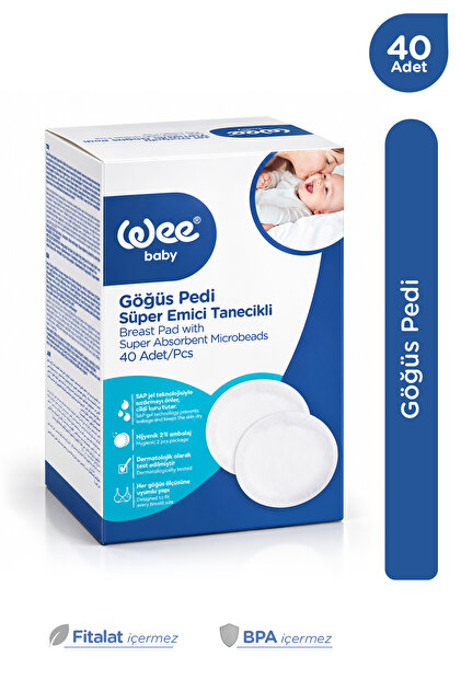 Göğüs Pedi Süper Emici Tanecikli Yapışkanlı Ped 40'lı