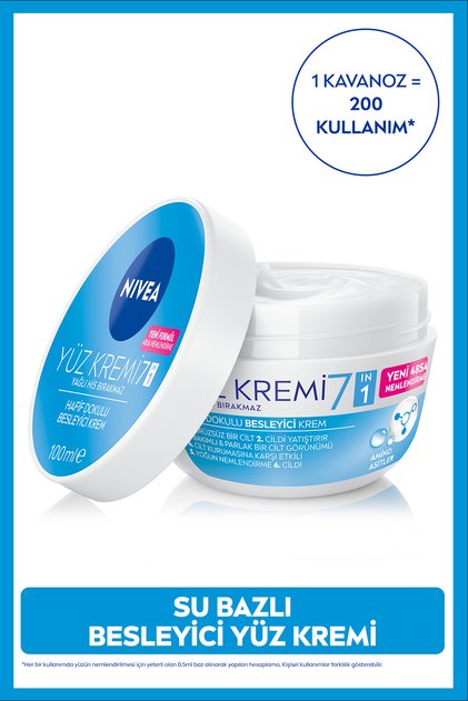 Hafif Dokulu Besleyici ve Nemlendirici Yüz Bakım Kremi 100ml, Yatıştırıcı, Yağlı His Bırakmaz
