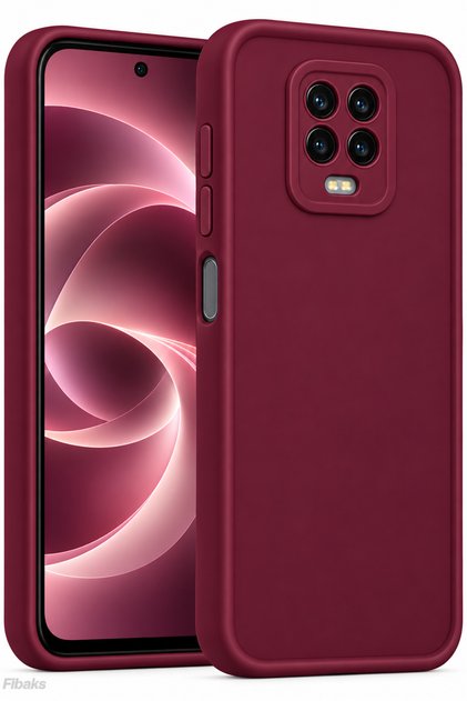 Redmi Note 9 Pro/9S Kılıf Kamera Korumalı Yumuşak Dokulu Darbe Emici Bordo Silikon Kapak