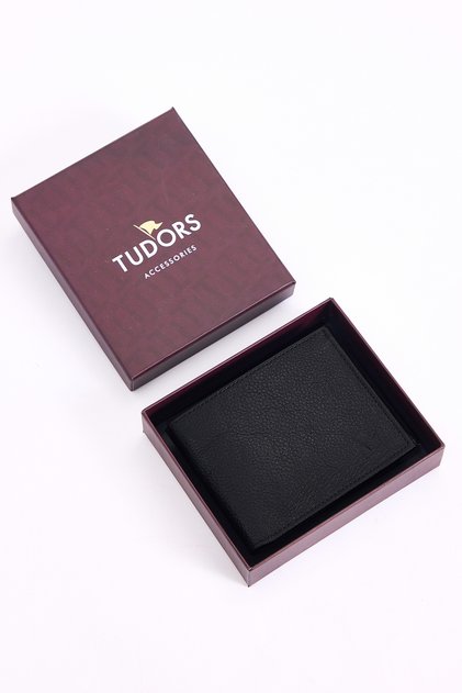 Genuine Leather Men's Black Wallet