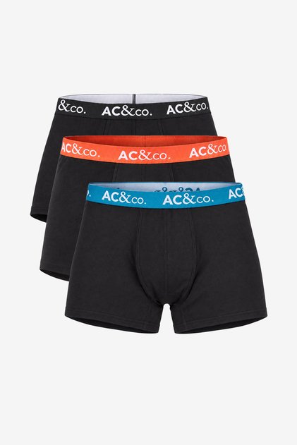 Erkek Premium Pamuklu Siyah Esnek 3'lü Boxer Paketi (Damat Bohçası) Çeyiz Seti