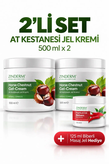 Horse Chestnut Gel, Massage Cream 500 ml (2 Pieces X 500 ml)