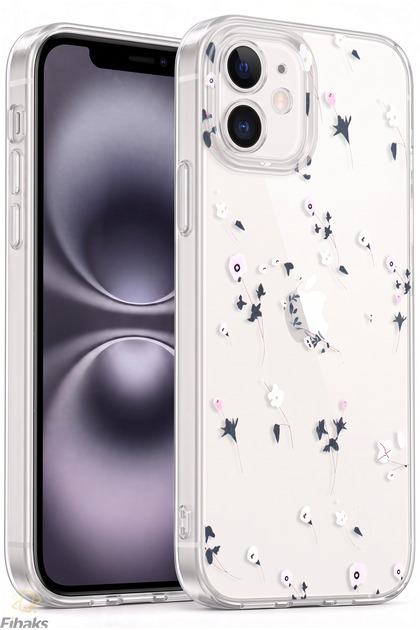 iPhone 11 Case Designed Patterned Camera Protection Transparent Flower Flexible Soft Silicone Cover