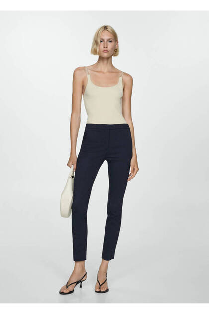 Slim-Fitting Short-Legged Pants