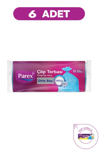 Güçlü Çöp Poşeti Orta Boy 6 Pkt