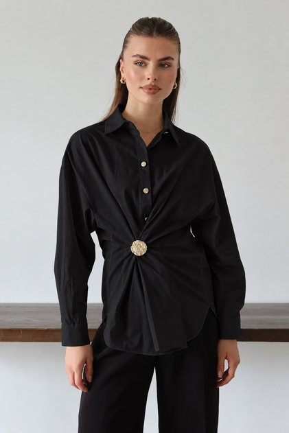 Black Gold Accessory Detailed Shirt Twoaw26Go00137