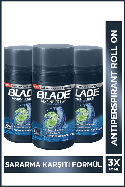 Marine Fresh Antiperspirant Roll On 3x50 Ml Sararma Karşıtı Formül