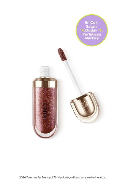 Dudak Parlatıcısı-3D Hydra Lip Gloss Limited Edition-44 Disruptive Brown-Besleyici ve Nemlendirici