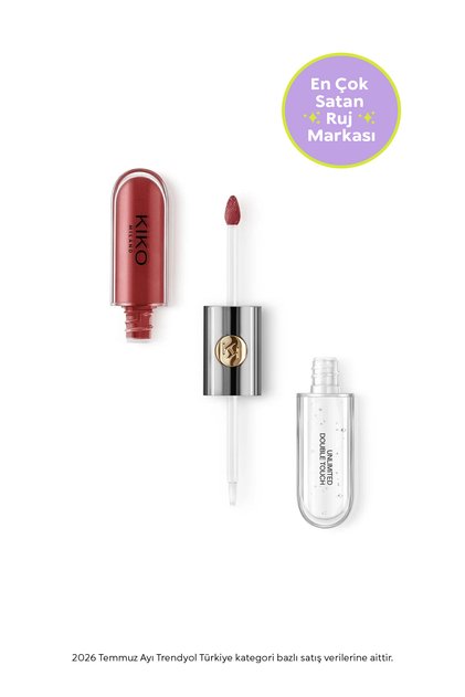 Ruj - Unlımıted Double Touch - 106 Satin Ruby Red - Uzun Süre Kalıcı Parlak / Mat Likit Lipstick