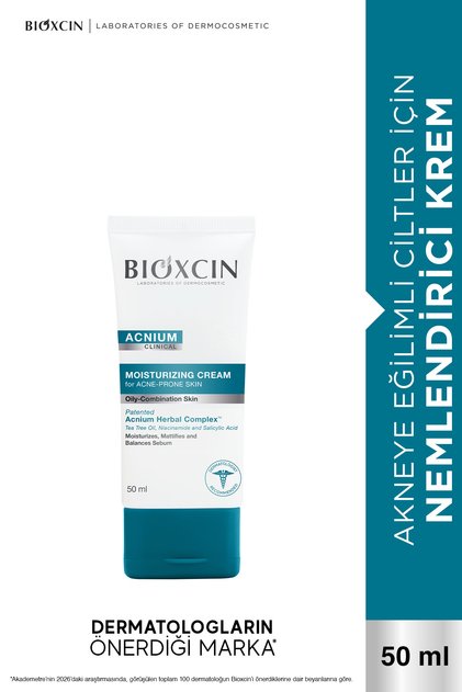 Acnium Sebum Dengeleyici Nemlendirci Bakım Kremi 50 Ml - Salisilik Asit, Pantenol, Niasinamid