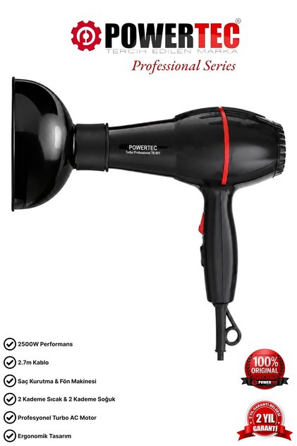 TR-801 Profesyonel Fön Makinesi + Difüzör Hacimlendirici Başlık