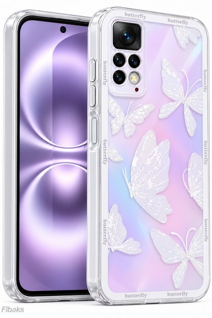 Redmi Note 11 Pro/12 Pro 4g Case Designed Patterned Camera Protected Transparent Butterfly Silicone Cover